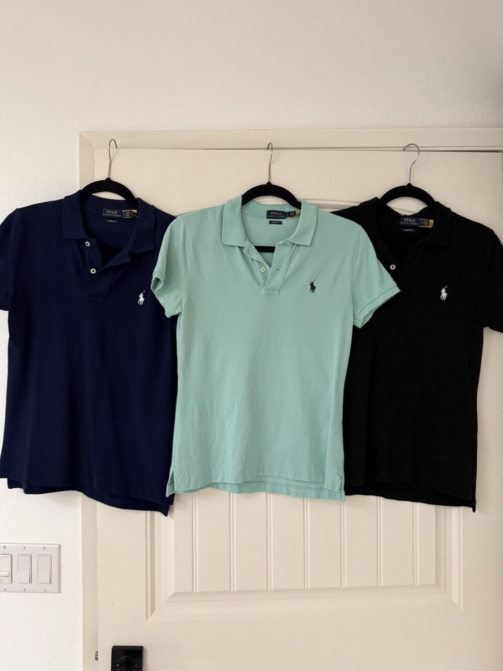 Lot Of 3 Ladies Polo Ralph Lauren Polos Size Small Skinny Fit